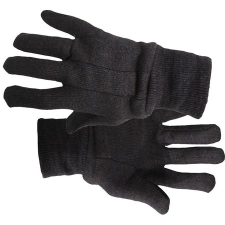 The Brush Man Polyester/Cotton Jersey Gloves, Knit Wrist, Size Large, 12PK GLOVE-1845